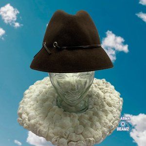 Raffaello Bettini Brown Wool Bucket Hat